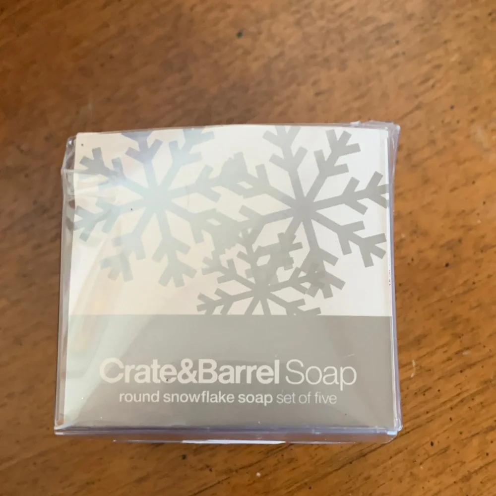 Crate&Barrel Cream Snowflake Soap